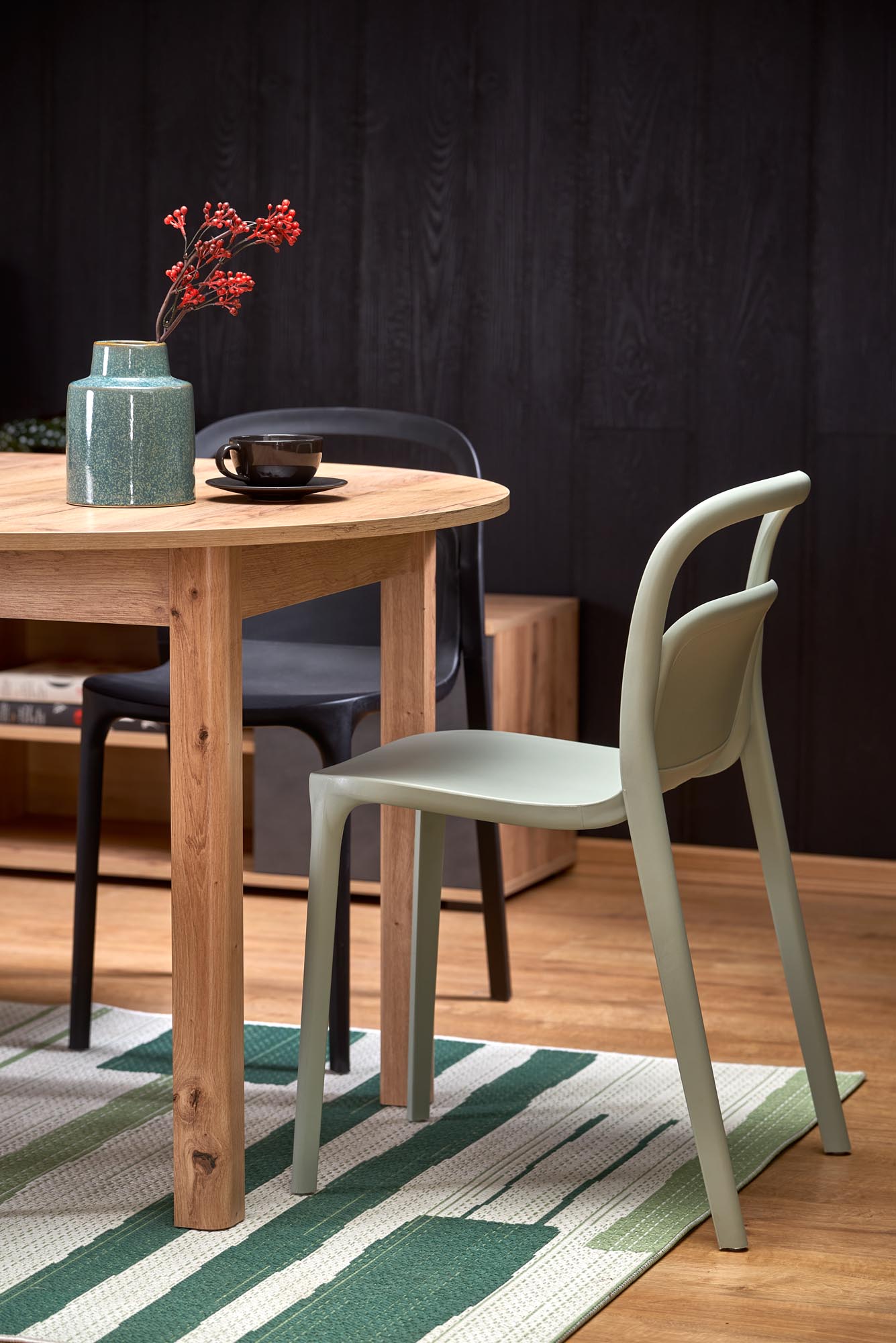 Kitchen Table Birmingham | size: Length: 102cm, Width: 142cm, Height: 76cm, Diameter: 102cm | color: Oak | image: 4 | variant: 1003159