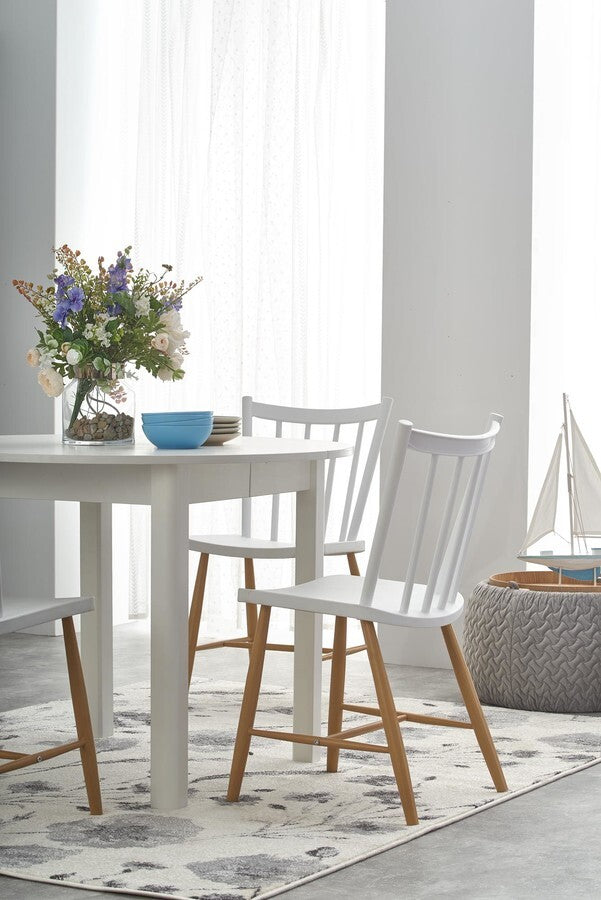 Kitchen Table Birmingham | size: Length: 102cm, Width: 142cm, Height: 76cm, Diameter: 102cm | color: White | image: 7 | variant: 1003157