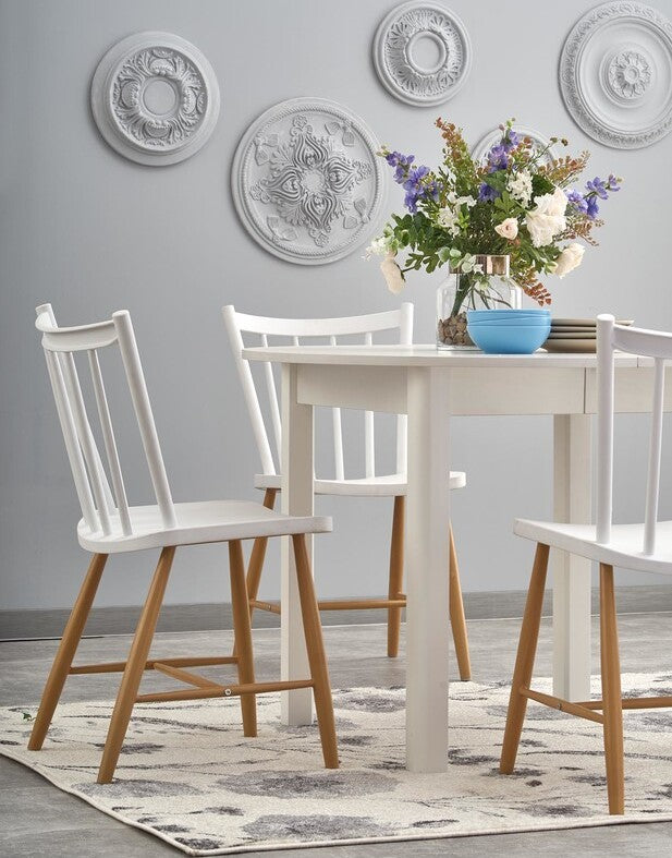 Kitchen Table Birmingham | size: Length: 102cm, Width: 142cm, Height: 76cm, Diameter: 102cm | color: White | image: 8 | variant: 1003157