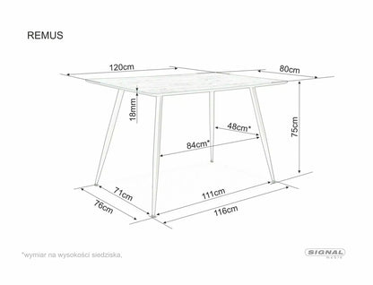 Kitchen Table Bootle | size: Length: 80cm, Width: 120cm, Height: 75cm | color: Oak | image: 2 | variant: 1004404