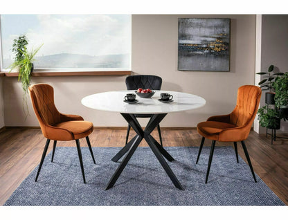 Kitchen Table Bridgwater | size: Length: 120cm, Width: 120cm, Height: 76cm, Diameter: 120cm | color: White | image: 3 | variant: 1004412