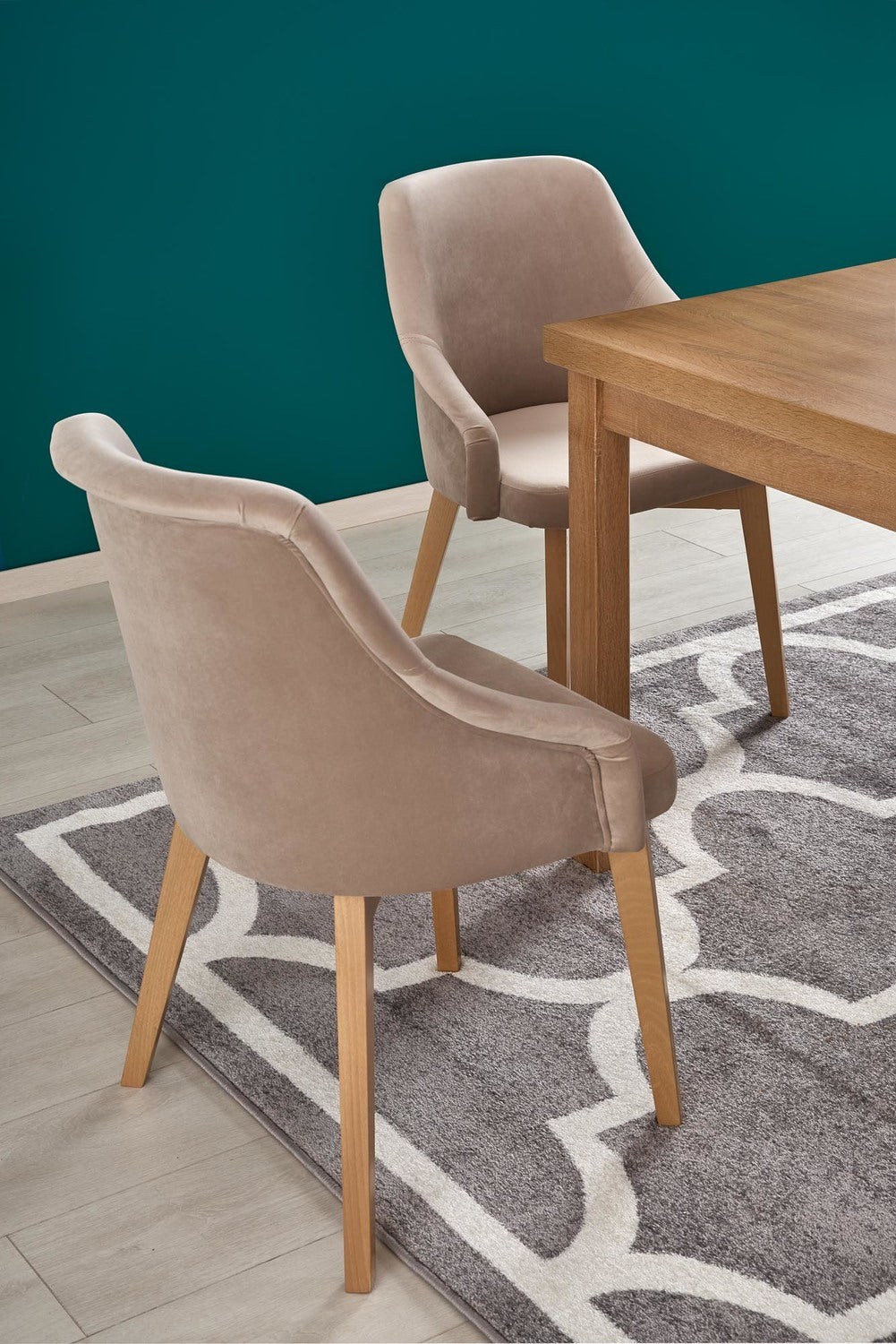 Kitchen Table Brisbane | size: Length: 80cm, Width: 220cm, Height: 79cm | color: Oak | image: 3 | variant: 1003177