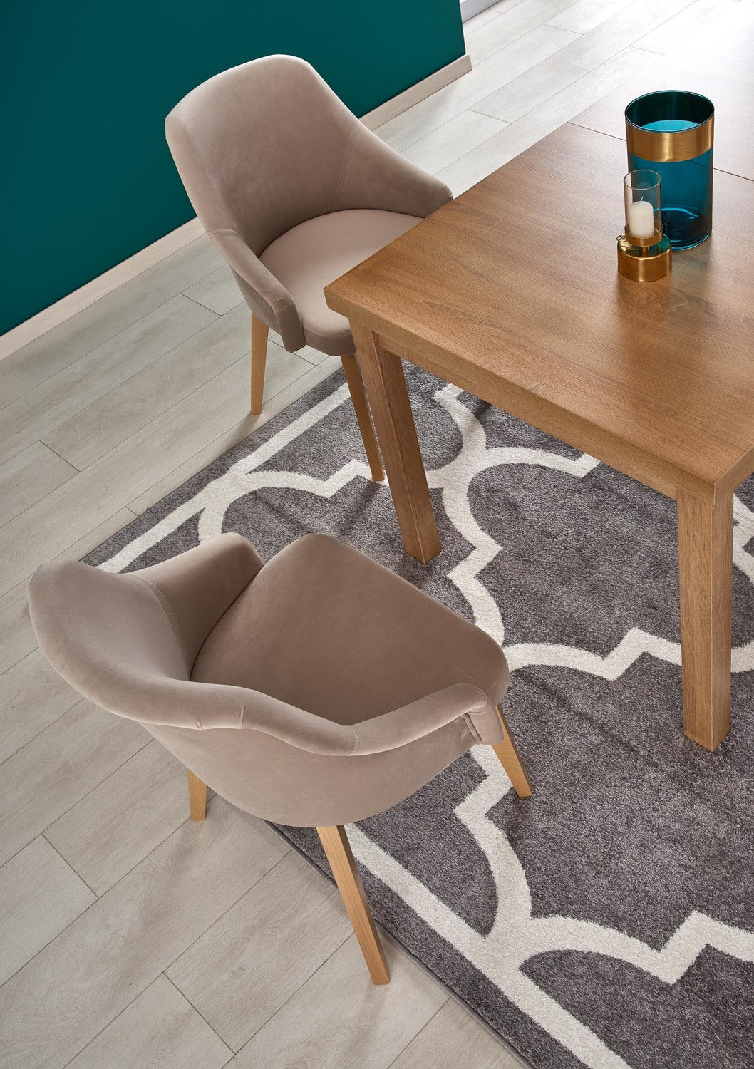 Kitchen Table Brisbane | size: Length: 80cm, Width: 220cm, Height: 79cm | color: Oak | image: 4 | variant: 1003177