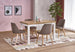 Kitchen Table Brisbane | size: Length: 80cm, Width: 220cm, Height: 79cm | color: White/Oak | image: 1 | variant: 1003176