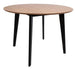 Kitchen Table Broadstairs | size: Length: 105cm, Width: 105cm, Height: 76cm, Diameter: 105cm | color: Black/Oak | image: 1 | variant: 1001546