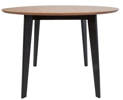 Kitchen Table Broadstairs | size: Length: 105cm, Width: 105cm, Height: 76cm, Diameter: 105cm | color: Black/Oak | image: 2 | variant: 1001546