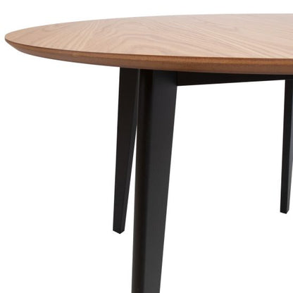 Kitchen Table Broadstairs | size: Length: 105cm, Width: 105cm, Height: 76cm, Diameter: 105cm | color: Black/Oak | image: 3 | variant: 1001546