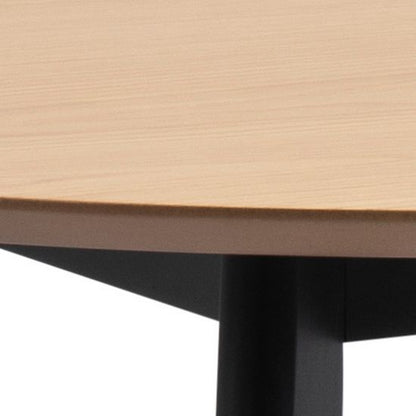 Kitchen Table Broadstairs | size: Length: 105cm, Width: 105cm, Height: 76cm, Diameter: 105cm | color: Black/Oak | image: 4 | variant: 1001546