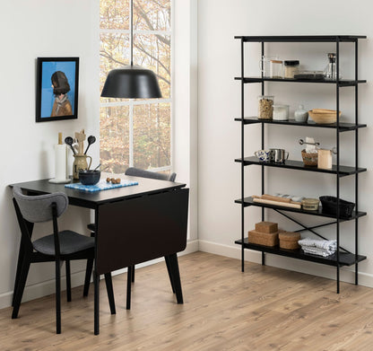 Kitchen Table Broadstairs | size: Length: 80cm, Width: 120cm, Height: 76cm | color: Black | image: 3 | variant: 1001554