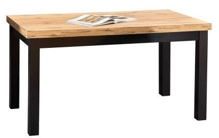 Kitchen Table Buenos Aires | size: Length: 80cm, Width: 220cm, Height: 76cm | color: Black/Oak | image: 1 | variant: 1003181