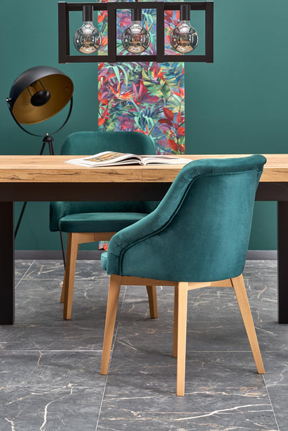Kitchen Table Buenos Aires | size: Length: 80cm, Width: 220cm, Height: 76cm | color: Black/Oak | image: 6 | variant: 1003181