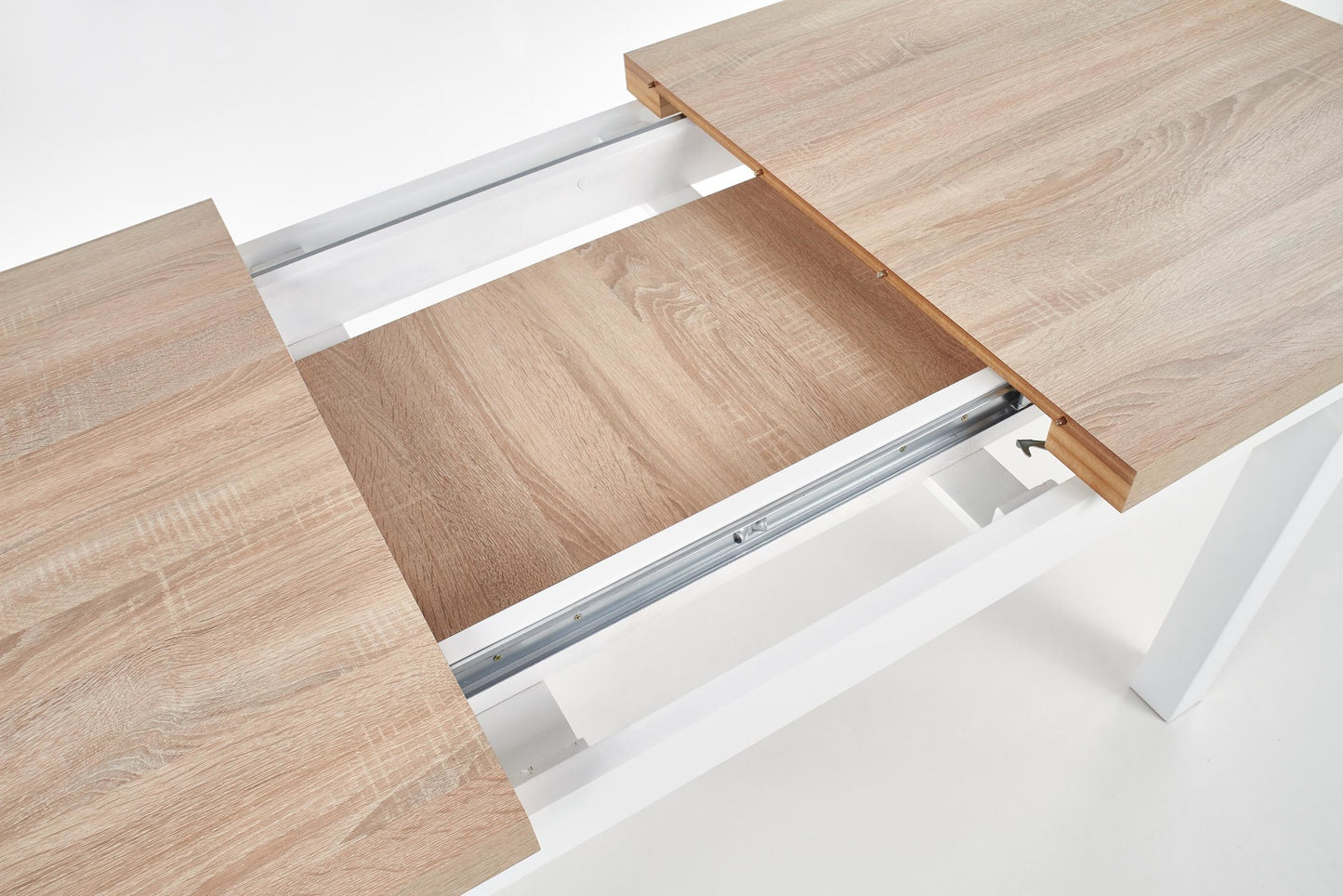 Kitchen Table Buenos Aires | size: Length: 80cm, Width: 220cm, Height: 76cm | color: White/Oak | image: 6 | variant: 1003179