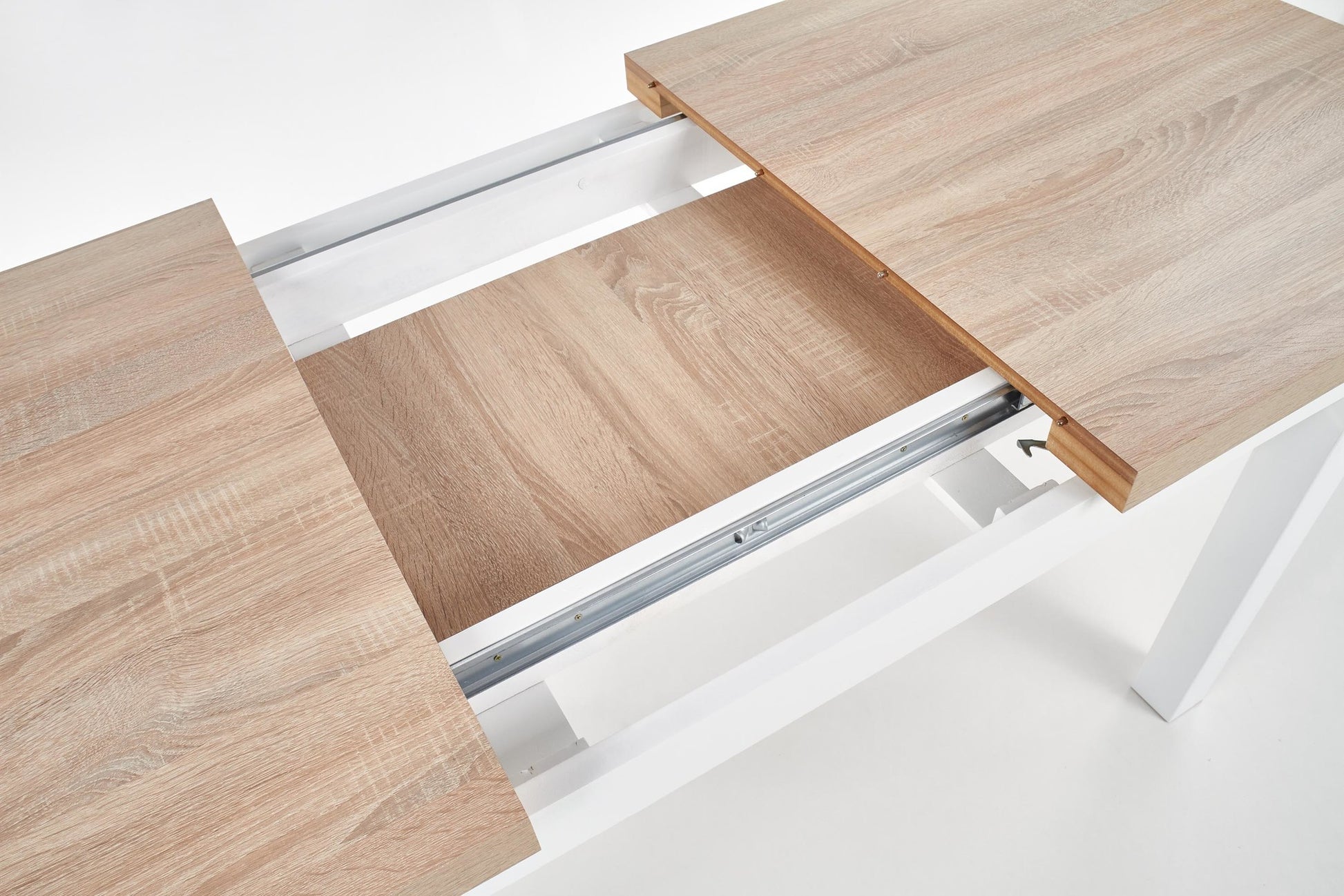 Kitchen Table Buenos Aires | size: Length: 80cm, Width: 220cm, Height: 76cm | color: White/Oak | image: 6 | variant: 1003179