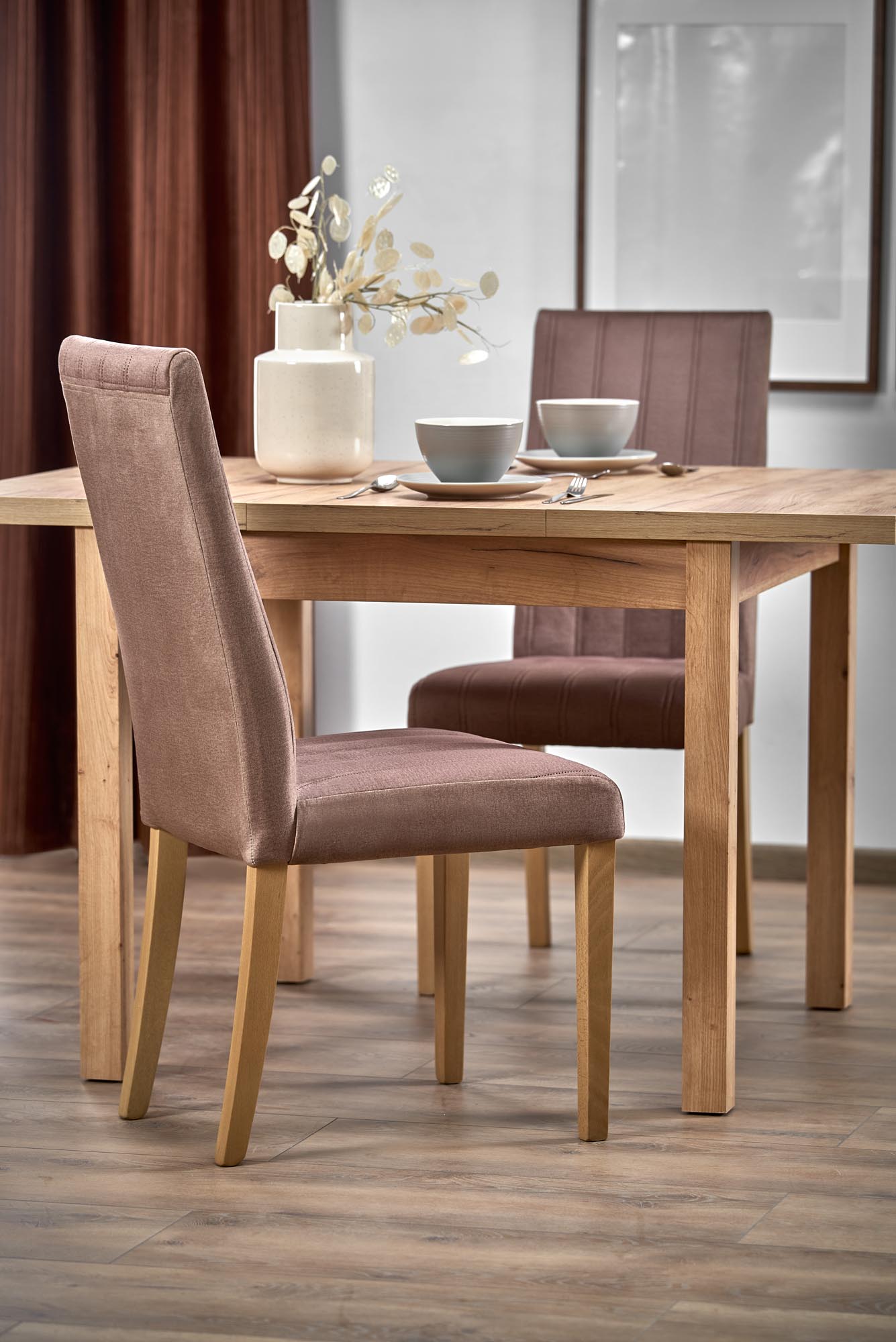 Kitchen Table Buenos Aires | size: Length: 90cm, Width: 125cm, Height: 70cm | color: Oak | image: 5 | variant: 1003184