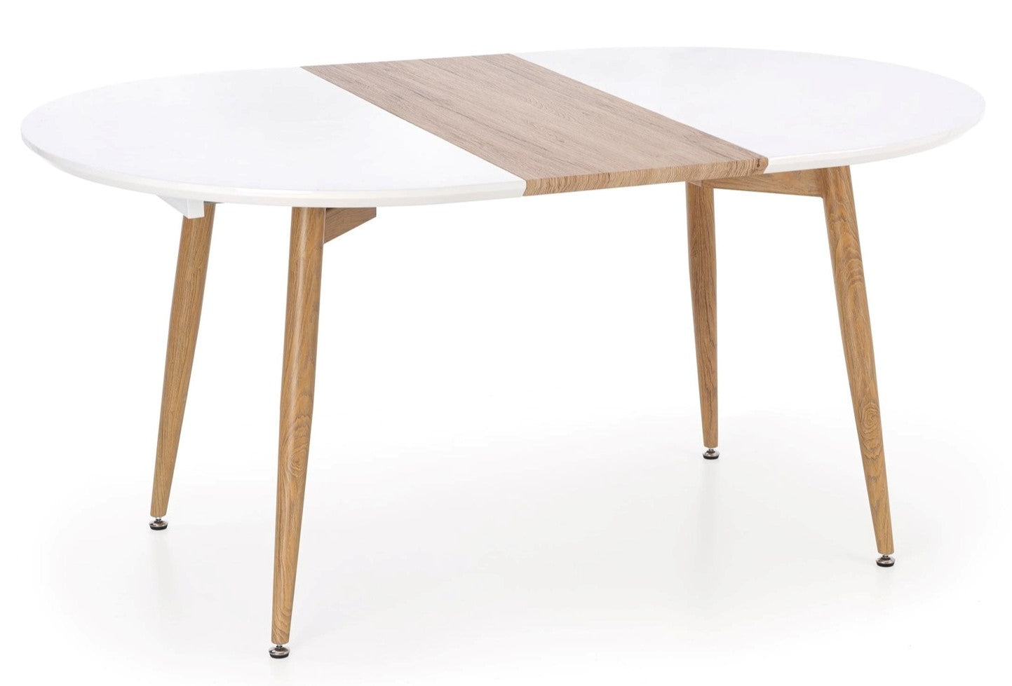 Kitchen Table Caliber | size: Length: 90cm, Width: 200cm, Height: 76cm | color: White/Oak | image: 1 | variant: 1011246
