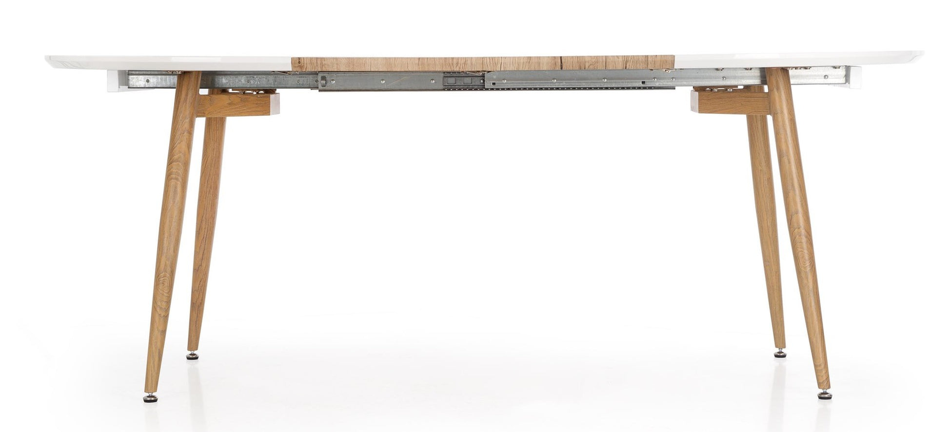 Kitchen Table Caliber | size: Length: 90cm, Width: 200cm, Height: 76cm | color: White/Oak | image: 4 | variant: 1011246