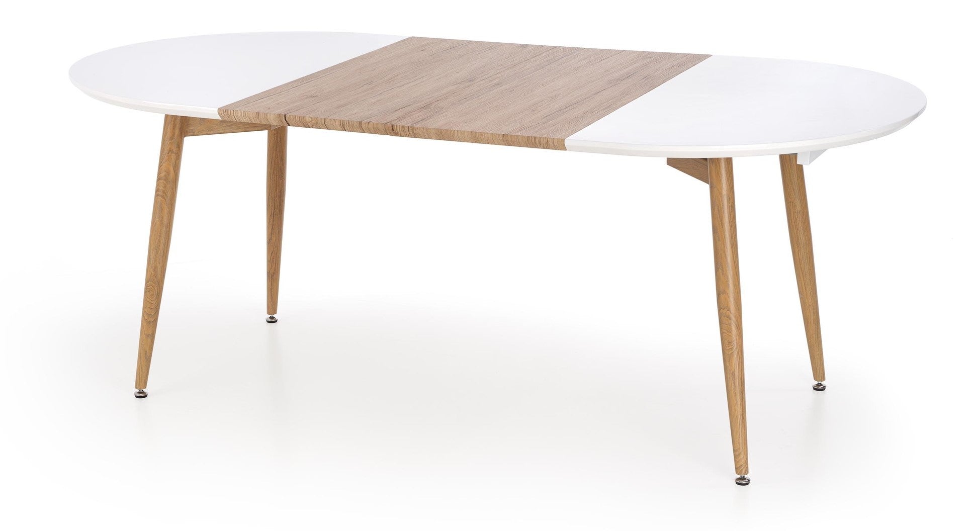Kitchen Table Caliber | size: Length: 90cm, Width: 200cm, Height: 76cm | color: White/Oak | image: 6 | variant: 1011246