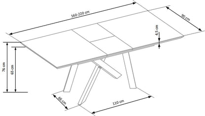 Kitchen Table Capital | size: Length: 90cm, Width: 200cm, Height: 76cm | color: Black/Oak | image: 9 | variant: 1011272