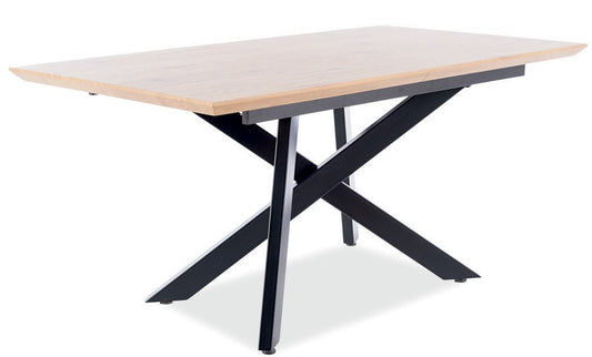 Kitchen Table Capitol | size: Length: 90cm, Width: 200cm, Height: 76cm | color: Black/Oak | image: 1 | variant: 1012015