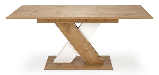 Kitchen Table Caracas | size: Length: 85cm, Width: 175cm, Height: 76cm | color: White/Oak | image: 0 | variant: 1003196