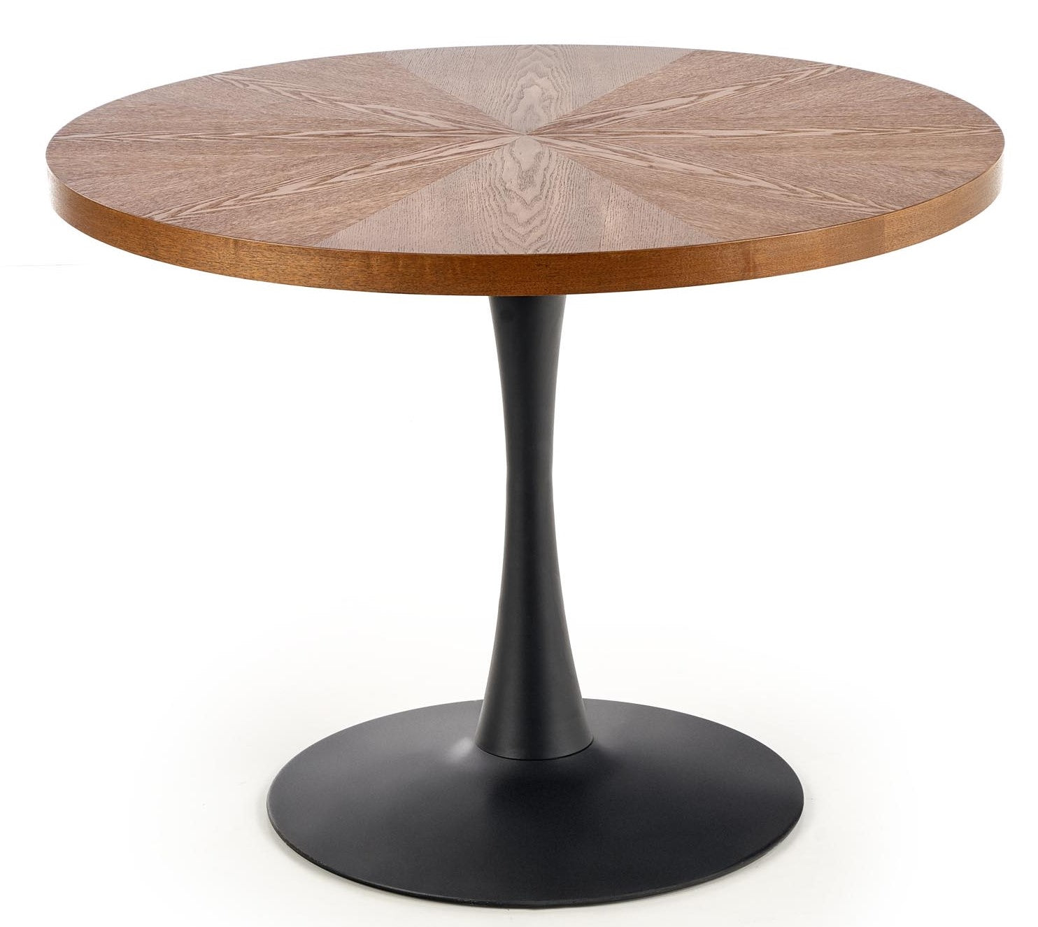 Kitchen Table Carmelo | size: Length: 100cm, Width: 100cm, Height: 75cm, Diameter: 100cm | color: Black/Walnut | image: 1 | variant: 1011231