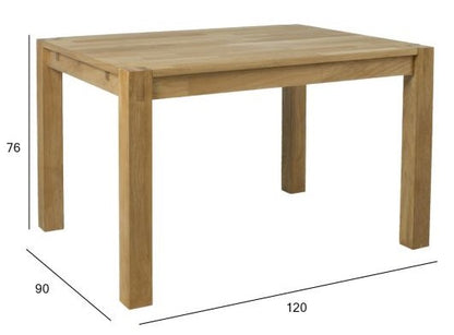 Kitchen Table Chicago New 1 | size: Length: 90cm, Width: 120cm, Height: 76cm | color: Oak | image: 4 | variant: 1011260
