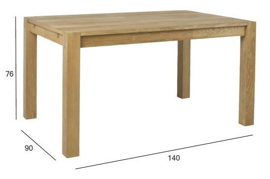 Kitchen Table Chicago New 2 | size: Length: 90cm, Width: 140cm, Height: 76cm | color: Oak | image: 4 | variant: 1011269