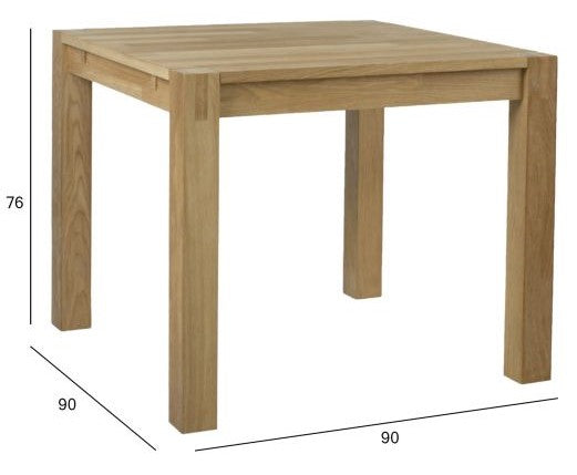 Kitchen Table Chicago New | size: Length: 90cm, Width: 90cm, Height: 76cm | color: Oak | image: 4 | variant: 1011249