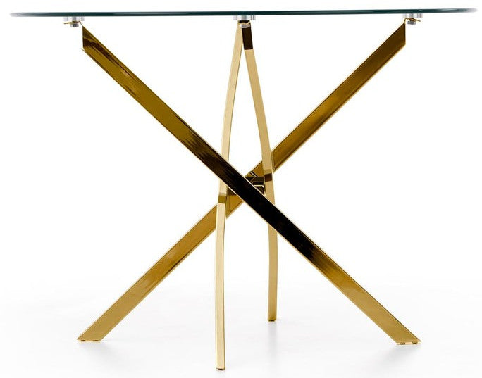 Kitchen Table Chicago | size: Length: 100cm, Width: 100cm, Height: 73cm, Diameter: 100cm | color: Clear/Oak | image: 2 | variant: 1003208