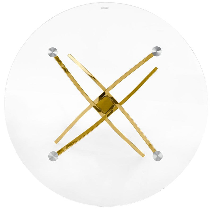 Kitchen Table Chicago | size: Length: 100cm, Width: 100cm, Height: 73cm, Diameter: 100cm | color: Clear/Oak | image: 3 | variant: 1003208