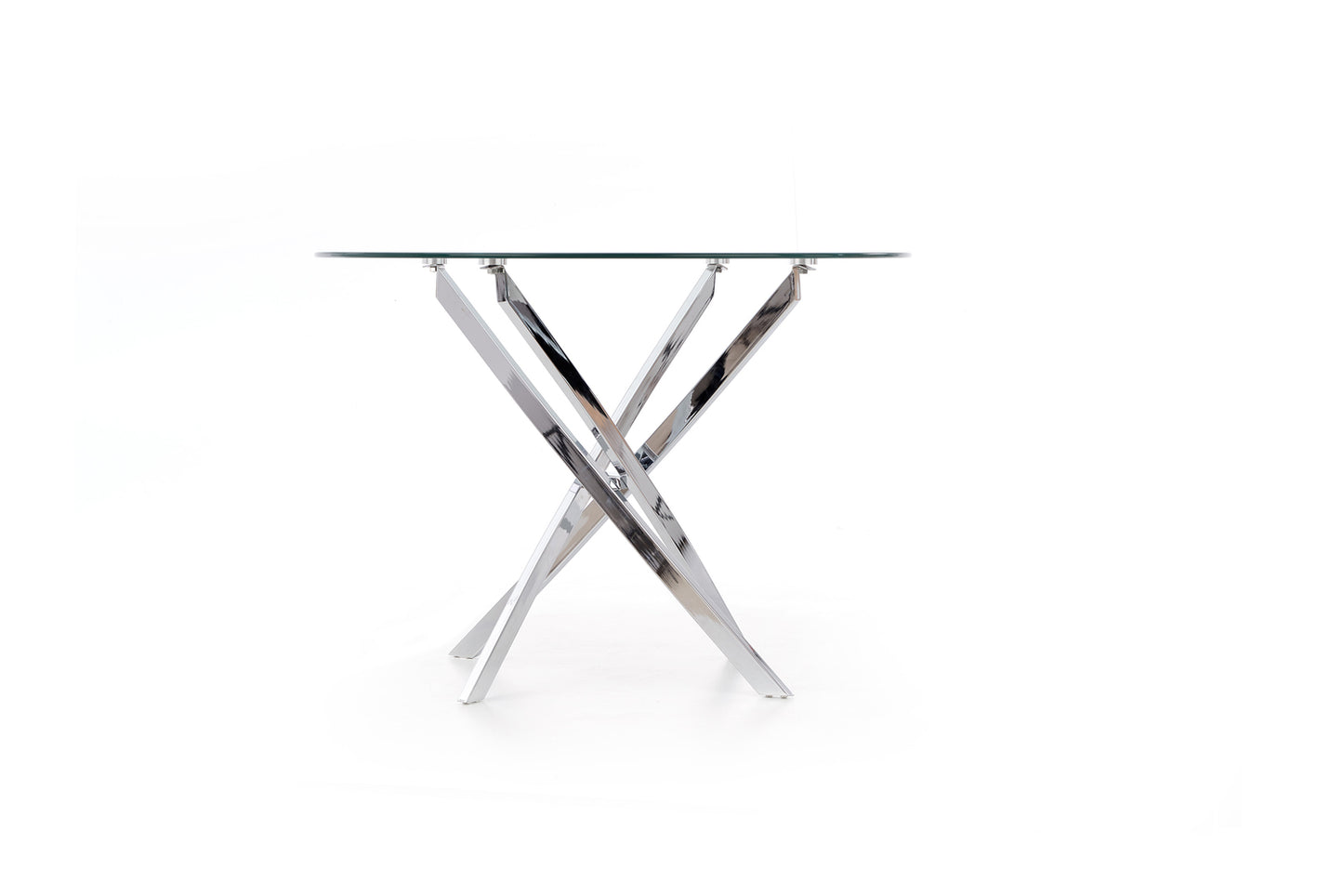 Kitchen Table Chicago | size: Length: 100cm, Width: 100cm, Height: 73cm, Diameter: 100cm | color: Transparent/Grey | image: 2 | variant: 1003209
