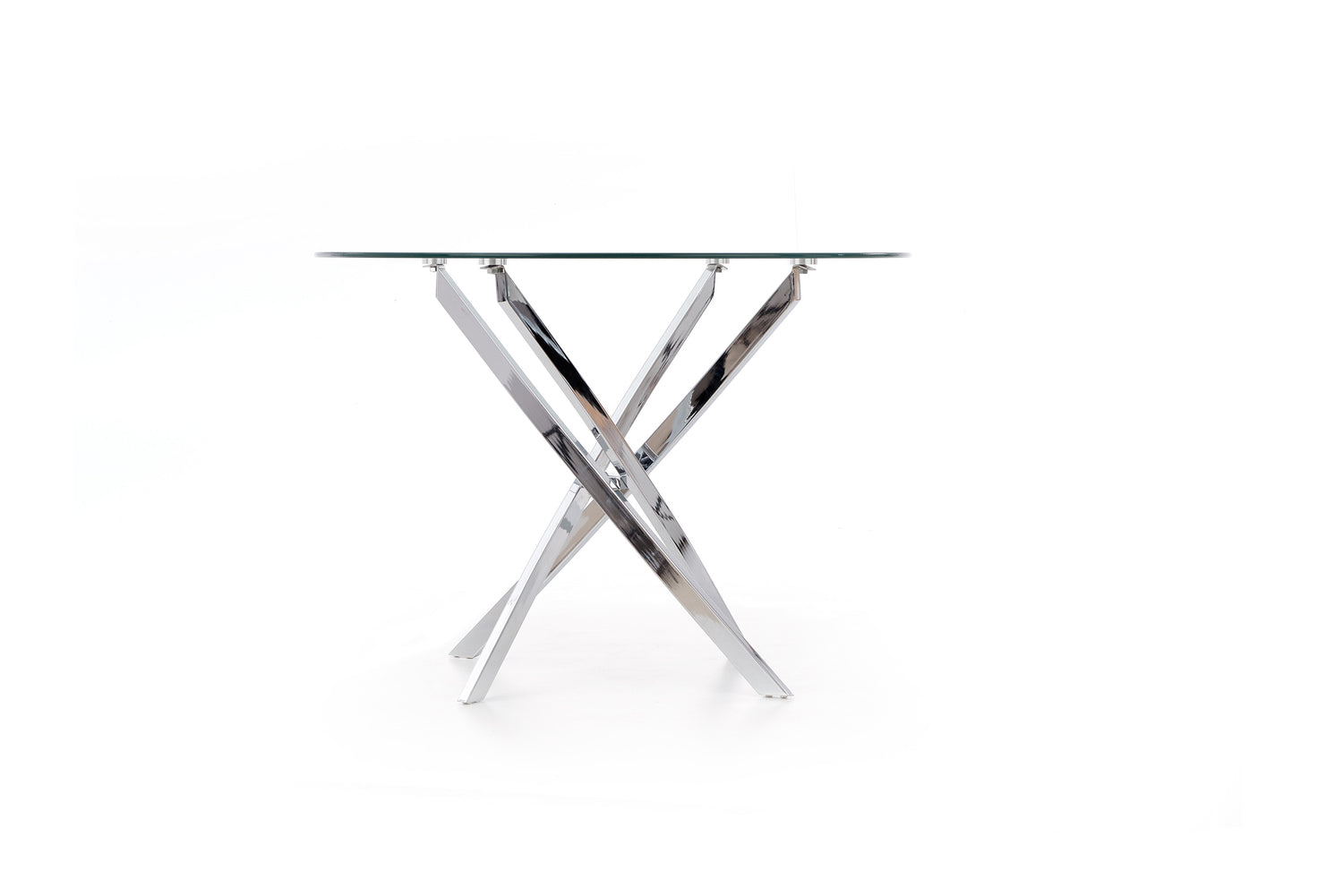 Kitchen Table Chicago | size: Length: 100cm, Width: 100cm, Height: 73cm, Diameter: 100cm | color: Transparent/Grey | image: 2 | variant: 1003209