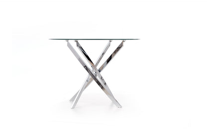 Kitchen Table Chicago | size: Length: 100cm, Width: 100cm, Height: 73cm, Diameter: 100cm | color: Transparent/Grey | image: 2 | variant: 1003209