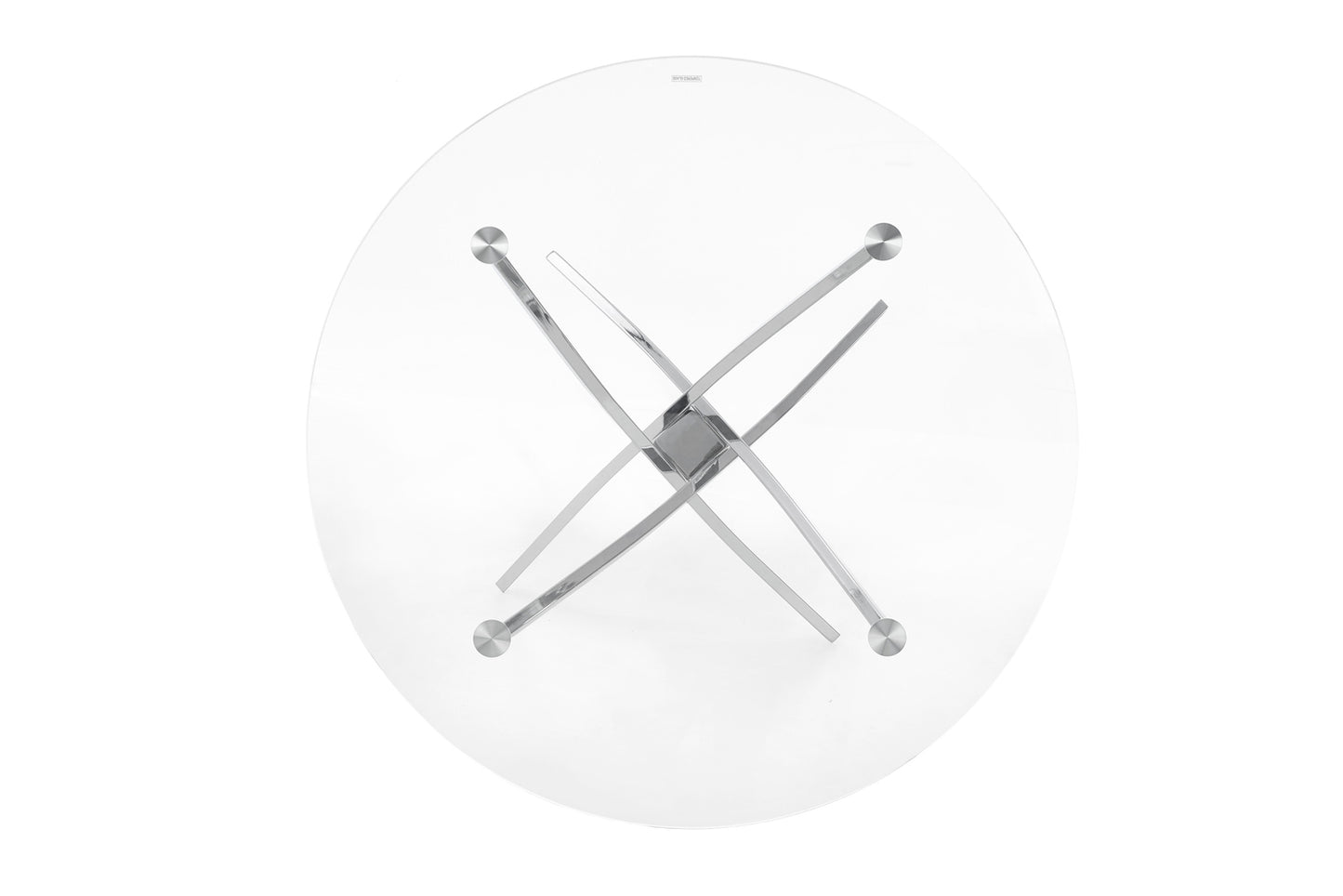 Kitchen Table Chicago | size: Length: 100cm, Width: 100cm, Height: 73cm, Diameter: 100cm | color: Transparent/Grey | image: 3 | variant: 1003209