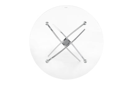 Kitchen Table Chicago | size: Length: 100cm, Width: 100cm, Height: 73cm, Diameter: 100cm | color: Transparent/Grey | image: 3 | variant: 1003209