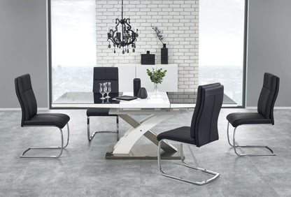 Kitchen Table Chongqing | size: Length: 90cm, Width: 220cm, Height: 78cm | color: White/Black | image: 4 | variant: 1003213