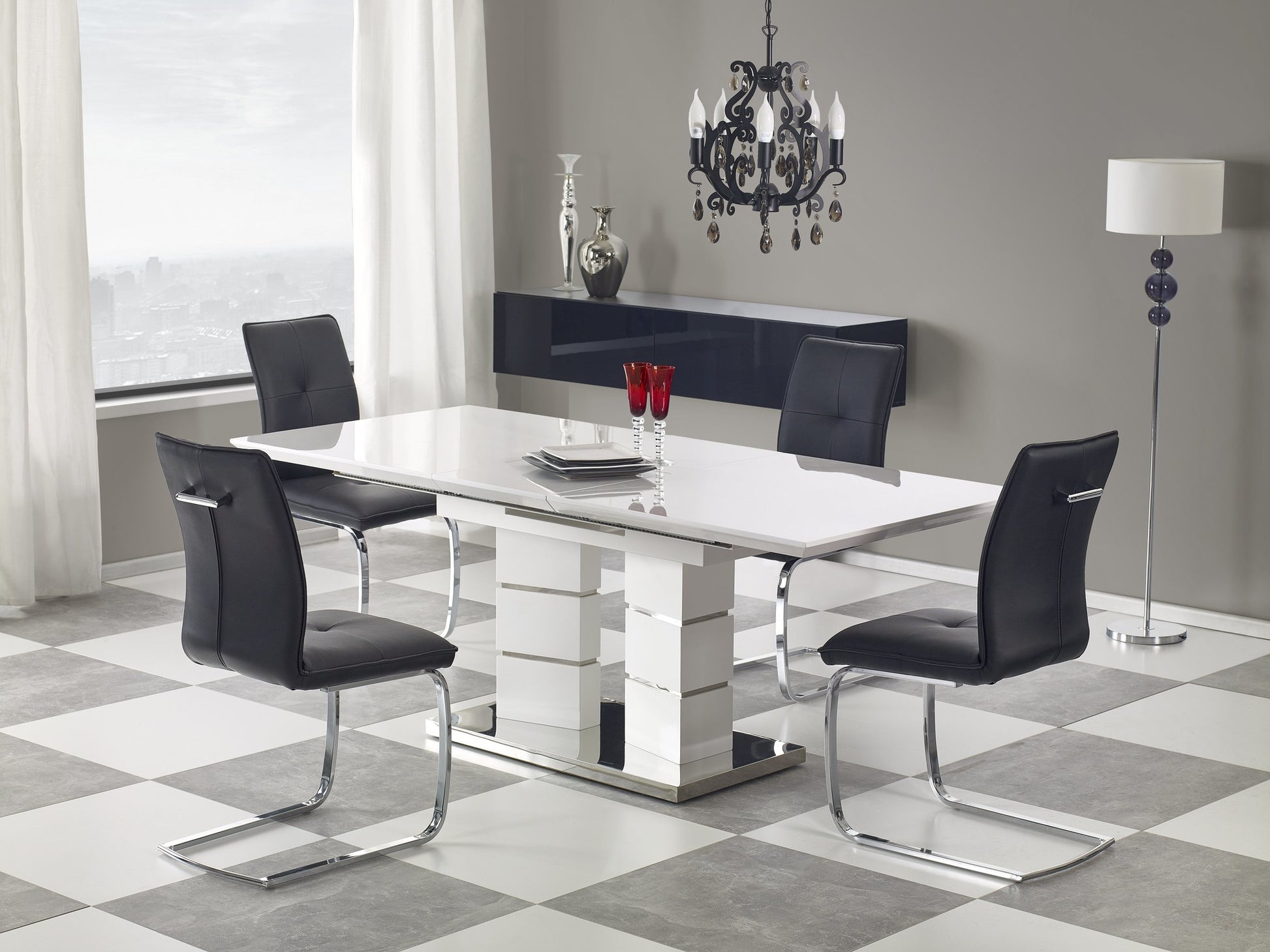 Kitchen Table Cologne | size: Length: 90cm, Width: 200cm, Height: 75cm | color: White | image: 4 | variant: 1003218