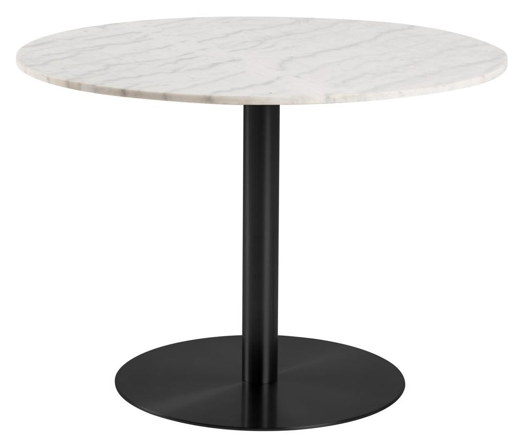 Kitchen Table Corby | size: Length: 105cm, Width: 105cm, Height: 75cm, Diameter: 105cm | color: White/Black | image: 0 | variant: 1006509