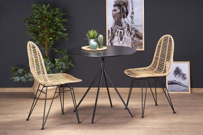 Kitchen Table Cordoba | size: Length: 80cm, Width: 80cm, Height: 75cm, Diameter: 80cm | color: Black | image: 4 | variant: 1003222