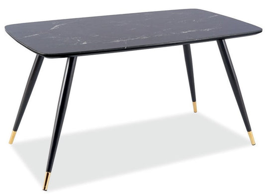 Kitchen Table Cyryl I | size: Length: 80cm, Width: 140cm, Height: 76cm | color: Black | image: 1 | variant: 1012017