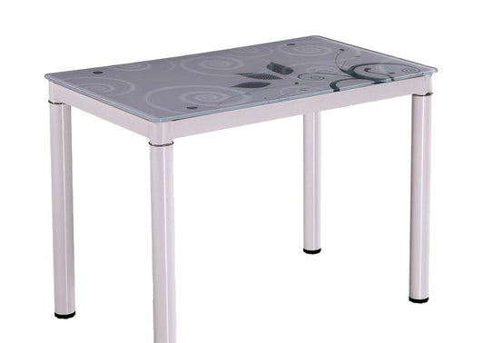Kitchen Table Damar 1 | size: Length: 60cm, Width: 80cm, Height: 75cm | color: White | image: 1 | variant: 1006565
