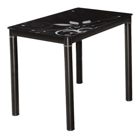 Kitchen Table Damar | size: Length: 60cm, Width: 100cm, Height: 75cm | color: Black | image: 1 | variant: 1006560