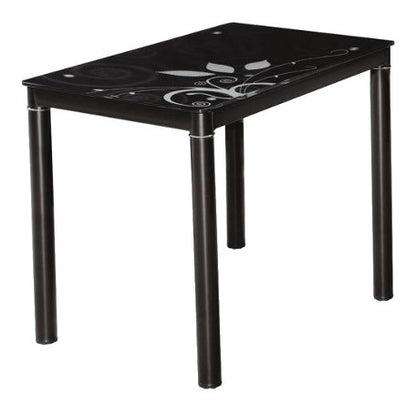 Kitchen Table Damar | size: Length: 60cm, Width: 100cm, Height: 75cm | color: Black | image: 1 | variant: 1006560