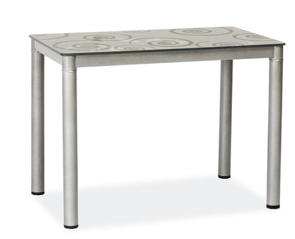 Kitchen Table Damar | size: Length: 60cm, Width: 100cm, Height: 75cm | color: Gray | image: 1 | variant: 1006562