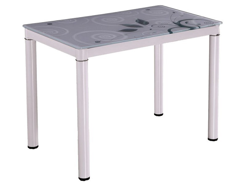 Kitchen Table Damar | size: Length: 60cm, Width: 100cm, Height: 75cm | color: White | image: 1 | variant: 1006561
