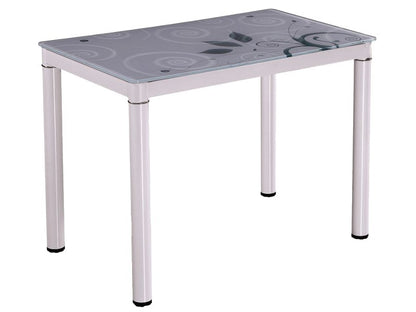 Kitchen Table Damar | size: Length: 60cm, Width: 100cm, Height: 75cm | color: White | image: 1 | variant: 1006561