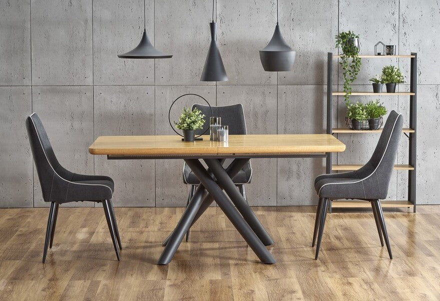 Kitchen Table Derrick | size: Length: 90cm, Width: 200cm, Height: 75cm | color: Oak | image: 2 | variant: 1011290