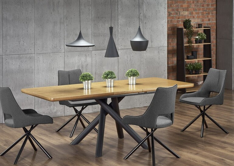 Kitchen Table Derrick | size: Length: 90cm, Width: 200cm, Height: 75cm | color: Oak | image: 3 | variant: 1011290