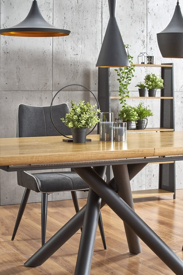Kitchen Table Derrick | size: Length: 90cm, Width: 200cm, Height: 75cm | color: Oak | image: 4 | variant: 1011290