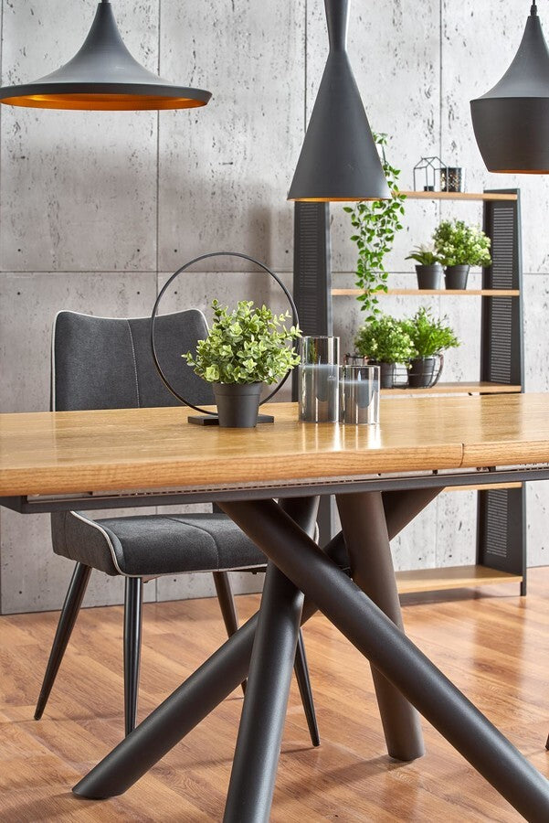 Kitchen Table Derrick | size: Length: 90cm, Width: 200cm, Height: 75cm | color: Oak | image: 5 | variant: 1011290